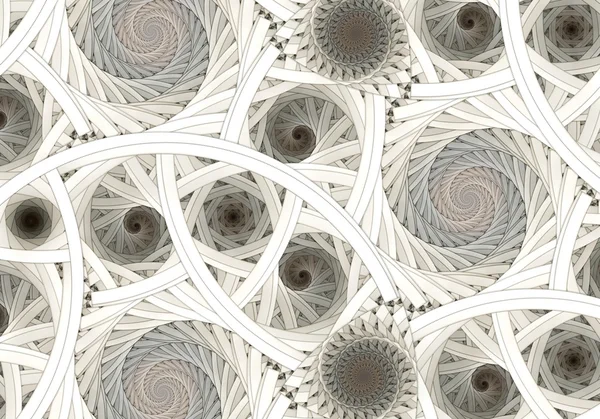 Spiral fraktal abstrak pada latar belakang putih — Stok Foto