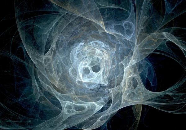 Arte fractal azul digital abstrata em perspectiva — Fotografia de Stock