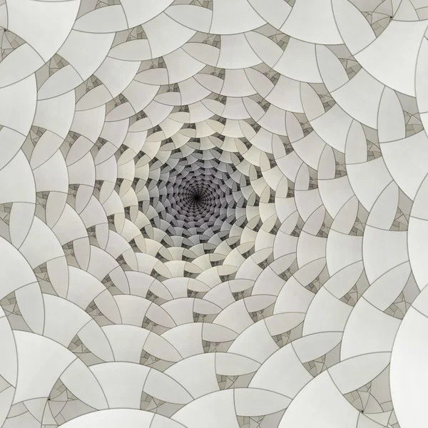 Abstrakt fraktal spiral på den vita bakgrunden — Stockfoto