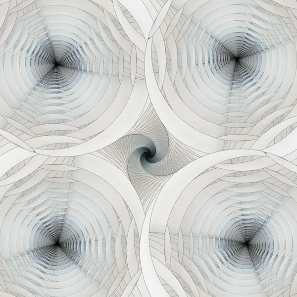 Spirale fractale abstraite sur fond blanc — Photo