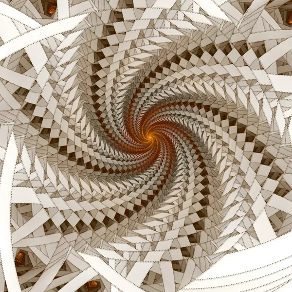 Abstract fractal spiral on the white background — Stock Photo, Image