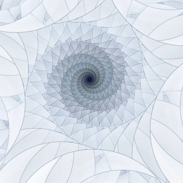Espial azul fractal abstrato no fundo branco — Fotografia de Stock