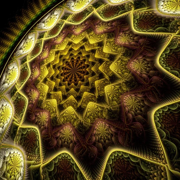 Arte fractal estrella digital abstracto en perspectiva — Foto de Stock