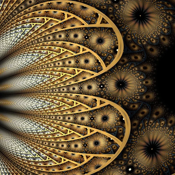 Abstracte kleurrijke bloemen digitale fractal — Stockfoto