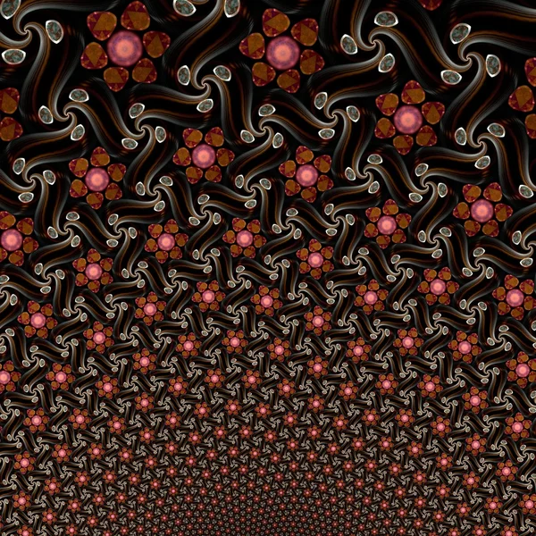 Abstrakt färgglada blommor digital fraktal — Stockfoto
