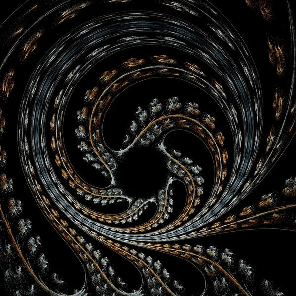 Streszczenie fraktal na czarnym tle — Zdjęcie stockowe