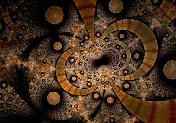 Fractal abstracto sobre el fondo negro — Stockfoto