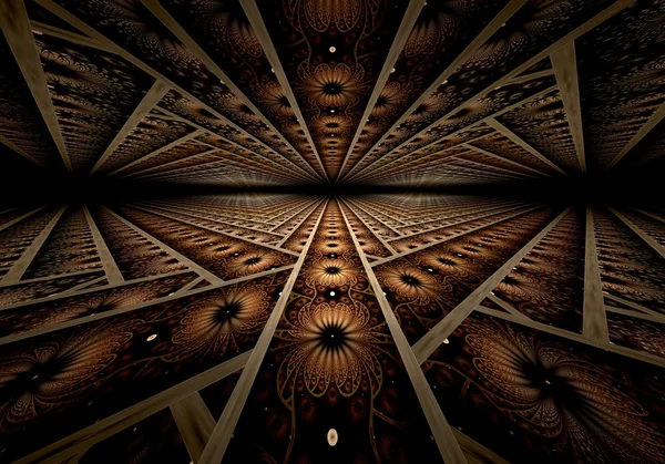 Siyah arka plan üzerine soyut fractal — Stok fotoğraf