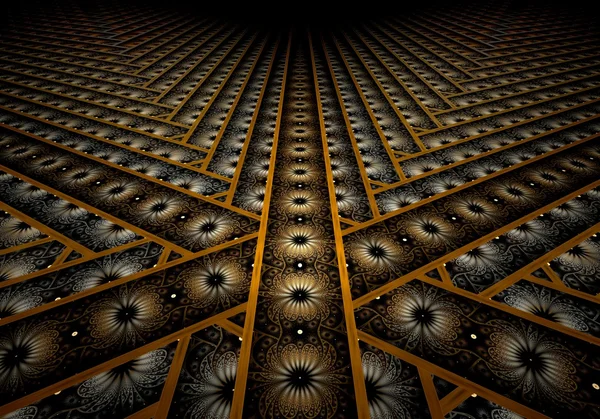 siyah arka plan üzerine soyut fractal