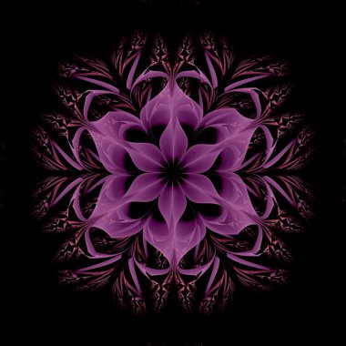 kahvaltılık renkli yıldız çiçeği andıran soyut fraktal görüntü