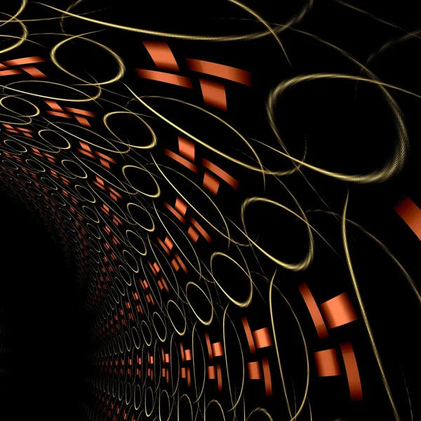 Túnel de abstracción fractal, obra de arte digital para gráficos creativos —  Fotos de Stock