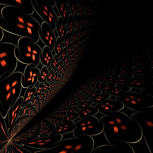 フラクタル抽象 tunel、創造的なグラフィックのデジタル アート — ストック写真