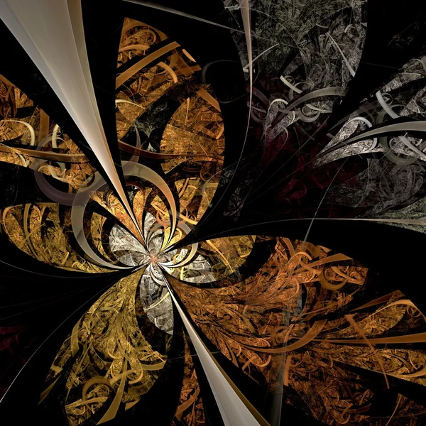 数码艺术作品创意图形对称形花 — 图库照片