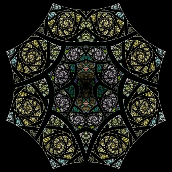 Resumen flor fractal geometría arte fondo patrón — Foto de Stock