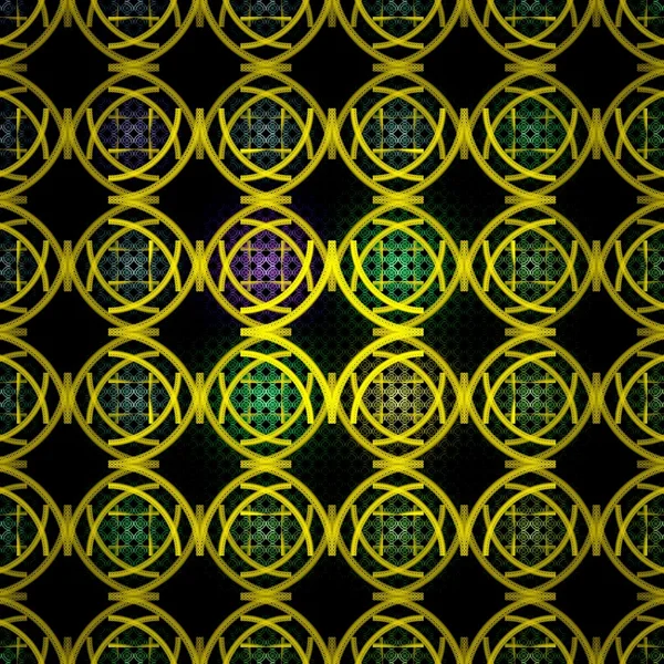 Padrão de círculo geométrico sem costura, textura fractal colorida — Fotografia de Stock