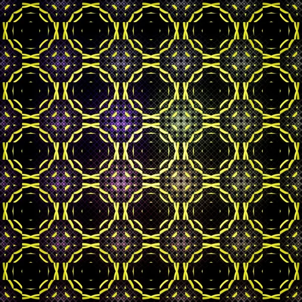 Bezešvé geometrické kruhu vzorek, barevné fraktální textury — Stock fotografie