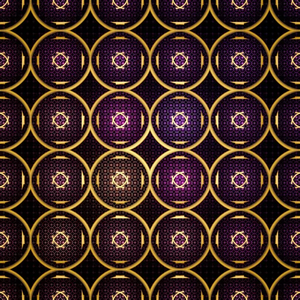 Patrón de círculo geométrico sin costuras, textura fractal colorida —  Fotos de Stock