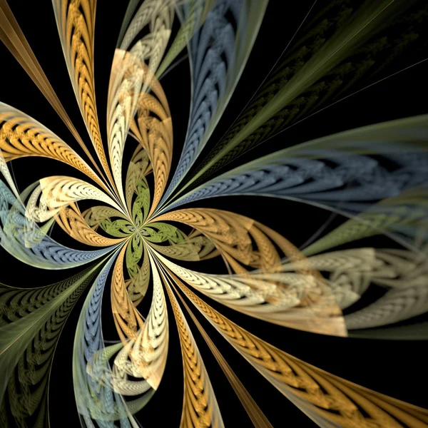 Colorful fractal flower pattern — Stock Photo, Image