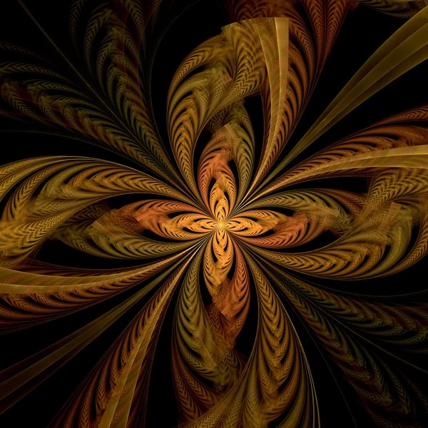 화려한 프랙탈 꽃 패턴 — 스톡 사진
