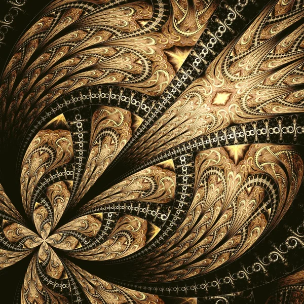 simetrik fraktal çiçek, yaratıcı grafik için dijital sanat