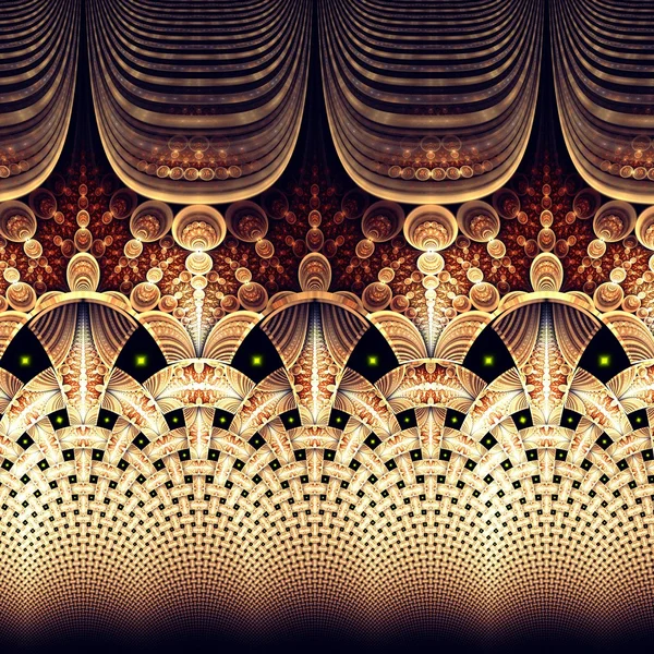 Симметричный фрактальный цветок, цифровое искусство для творческой графики — стоковое фото