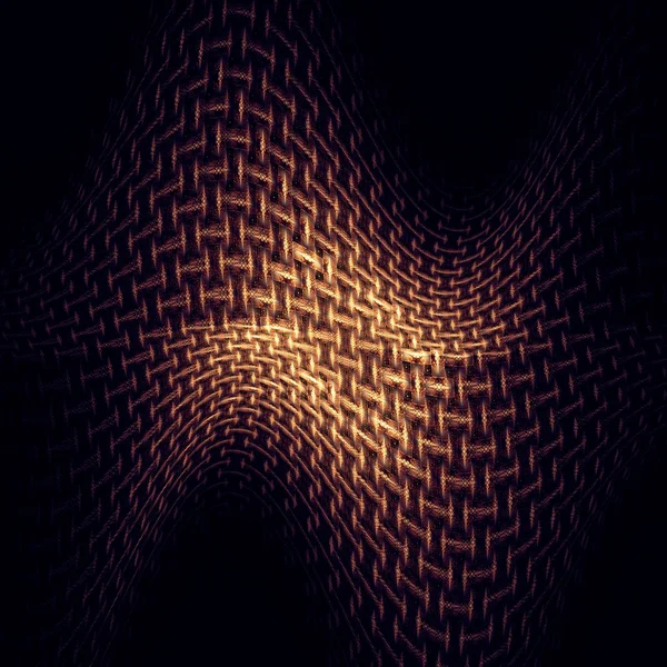 Oro piumato e croce lucida, digital fractal art design — Foto Stock