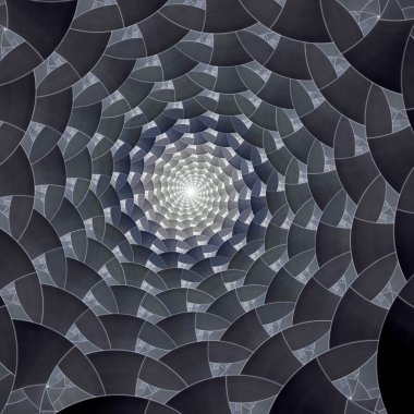 soyut fraktal sarmal siyah arka plan üzerine