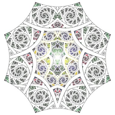 soyut çiçek fraktal geometri sanat arka plan deseni