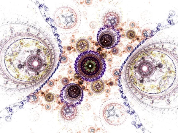 Patrón de relojería colorido, diseño de arte fractal digital — Foto de Stock