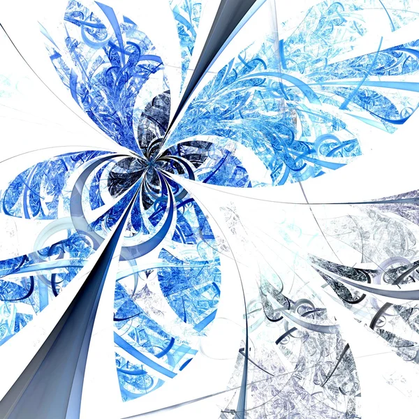 Симметричный фрактальный цветок, цифровое искусство для творческой графики — стоковое фото