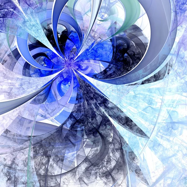 Symmetrische fraktale Blume, digitales Kunstwerk für kreative Grafik — Stockfoto