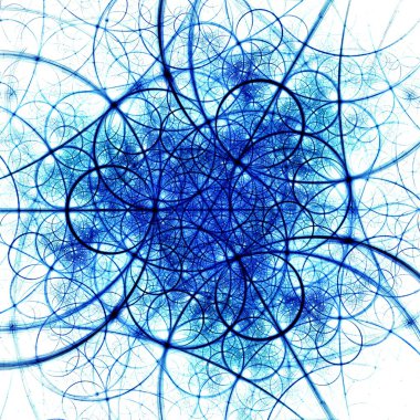 sütunlar ve daireler ile soyut fraktal sarı arka plan