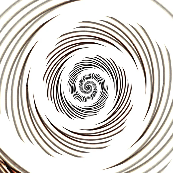 Art numérique abstrait en spirale fractale sur fond blanc — Photo