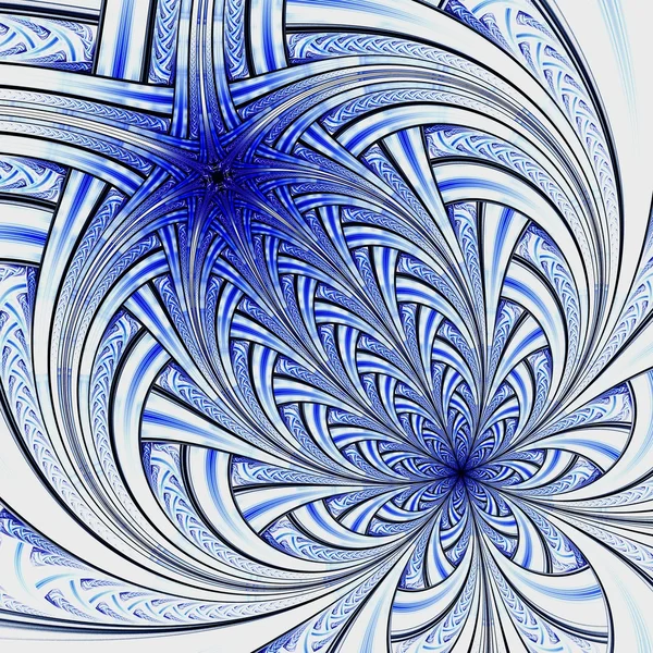 Kwiat niebieski lekkie fraktalna, cyfrowych dzieł sztuki — Stockfoto