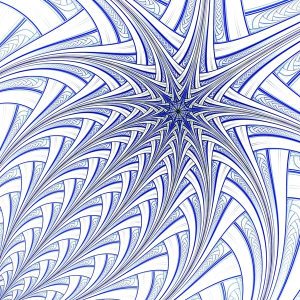 Синя світла фрактальна квітка, цифрове мистецтво — стокове фото