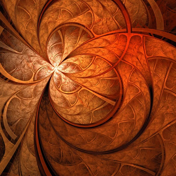 Fleur fractale rouge foncé, illustration numérique — Photo
