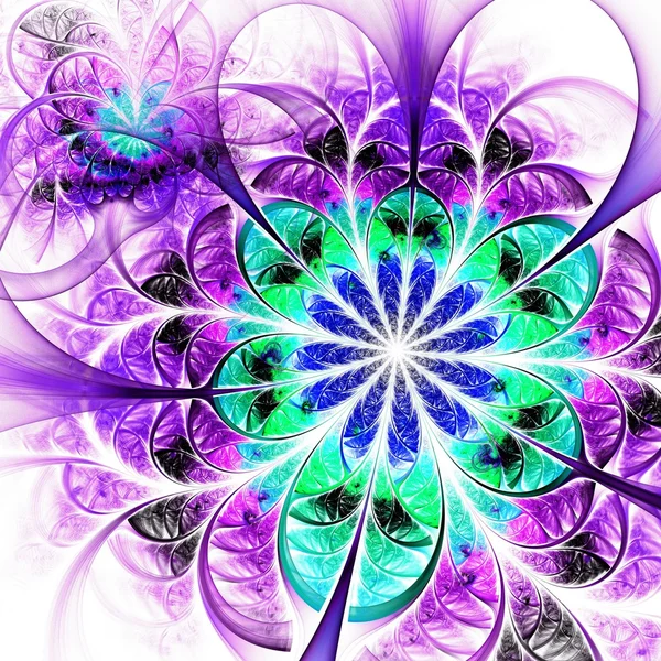 Flor fractal azul y rosa —  Fotos de Stock