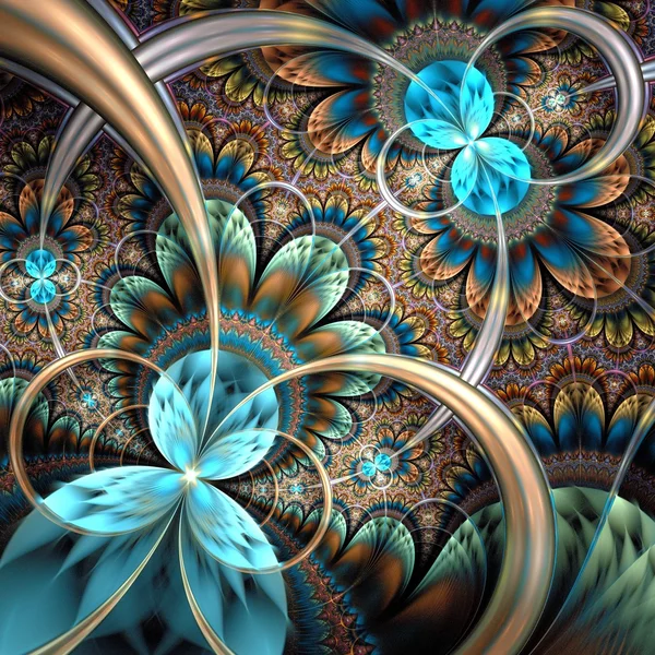 Flor fractal de luz colorida o mariposa Fotos De Stock Sin Royalties Gratis