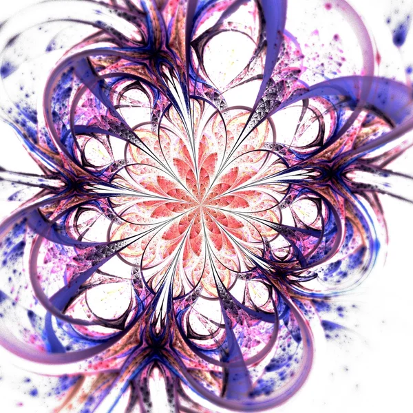 Blue and pink fractal flower pattern — Stock Photo, Image