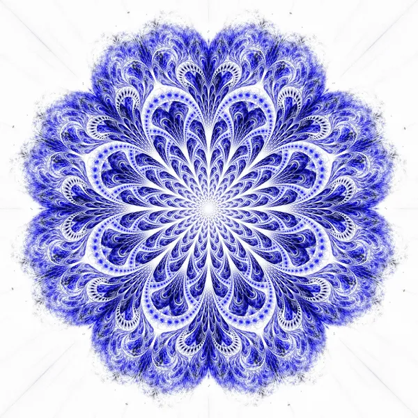 Patrón de flor fractal azul —  Fotos de Stock