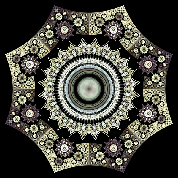 Brown fractal flower pattern — Stock Photo, Image