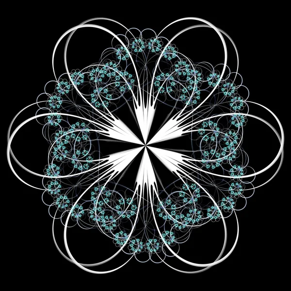 Patrón de flor fractal azul — Foto de Stock