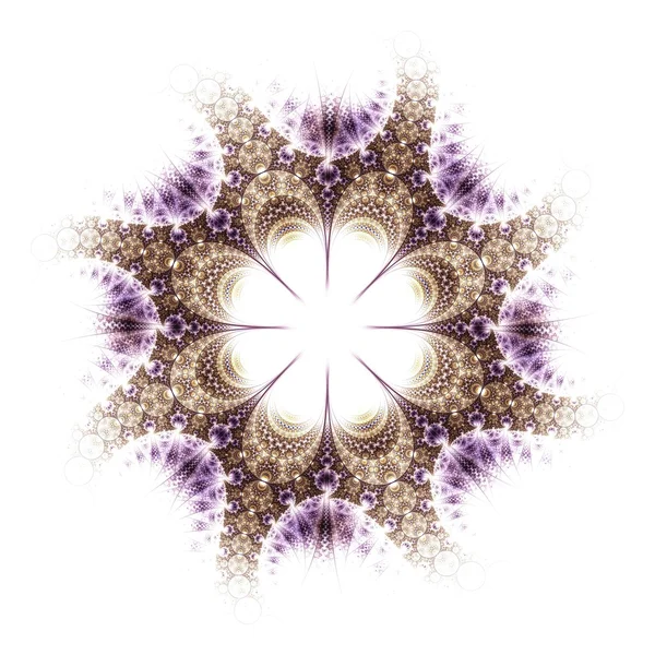 Βιολετί και καφέ fractal λουλούδι μοτίβο — Φωτογραφία Αρχείου