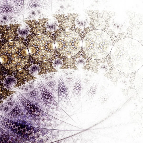 Violet and brown fractal flower pattern — Stock Photo, Image