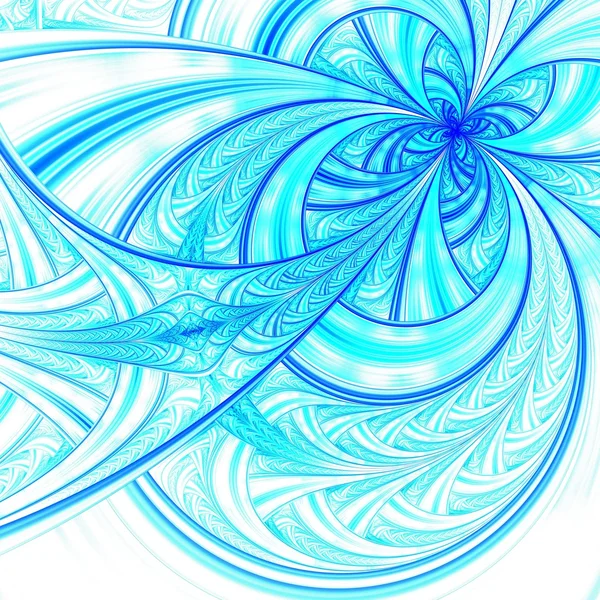 Blue fractal flower pattern — Stock Photo, Image