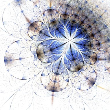 simetrik altın fraktal çiçek