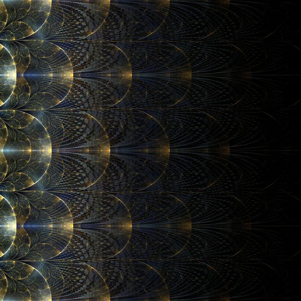 Flor fractal de ouro simétrica — Fotografia de Stock