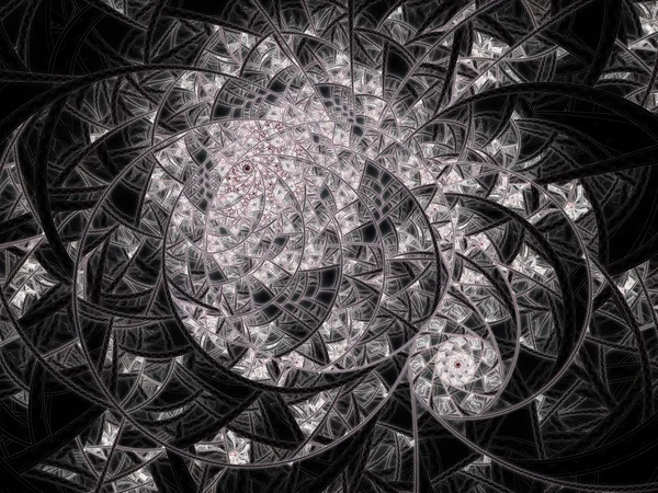 Dark fractal flower pattern — Stock Photo, Image