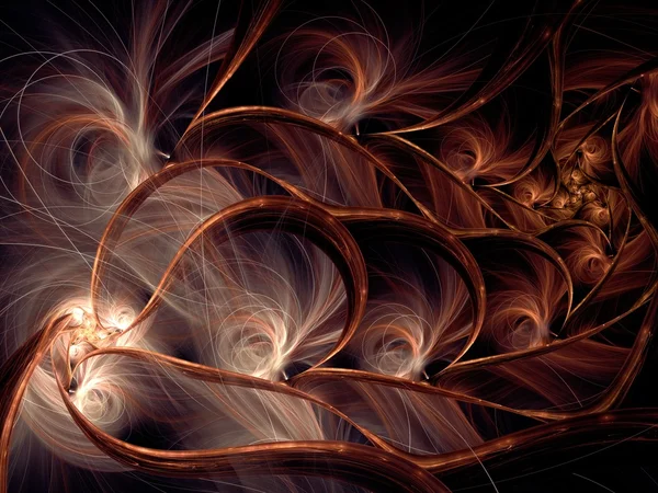 Dark fractal bloemenpatroon — Stockfoto
