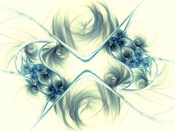 Koyu mavi fraktal çiçek deseni — Stok fotoğraf